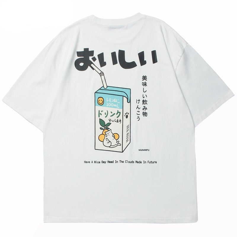 Juice Box Unisex Men Women Streetwear Graphic TShirt