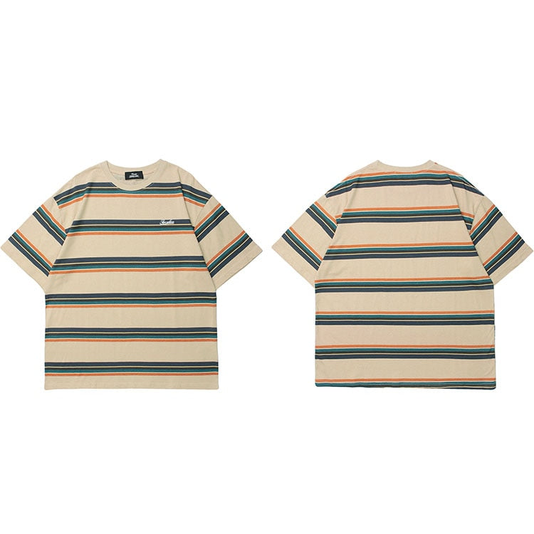 Green Stripes Unisex Men Women Streetwear Graphic TShirt