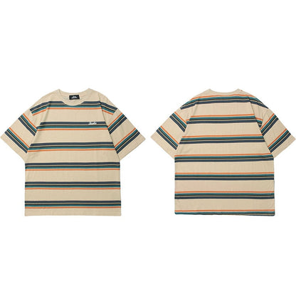 Green Stripes Unisex Men Women Streetwear Graphic TShirt